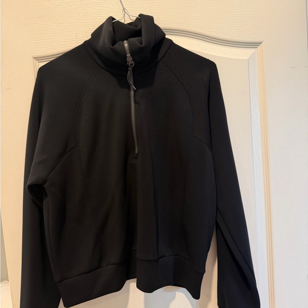 SPANX Black Zip-Up Hoodie